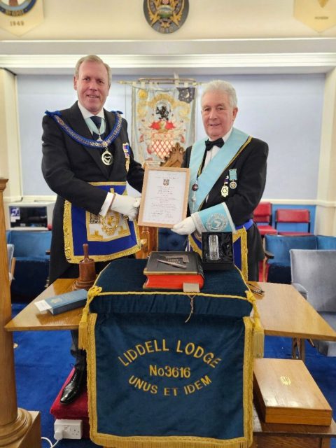 50 Year Certificate presentation to W.Bro Peter Stobbs